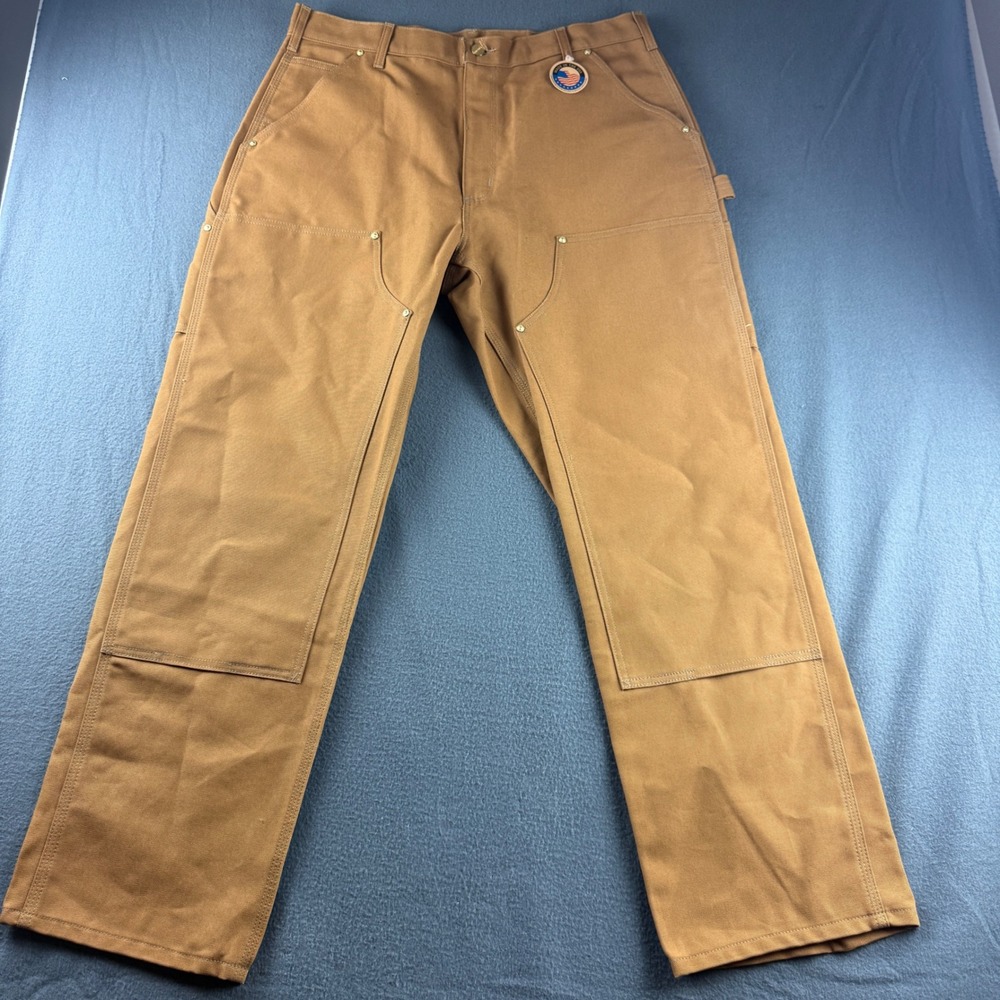 Vintage USA Carhartt Double Knee Pants Men's 36x32* Brown Deadstock Dungaree Fit